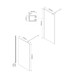 Душевая перегородка Walk-In VSW-1H100MR, 1000*2000, хром, стекло зеркальное, , шт