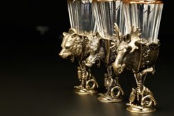 Набор рюмок-лафитников "Трофейная охота" 6 шт. в подарочном кейсе с художественным оформлением