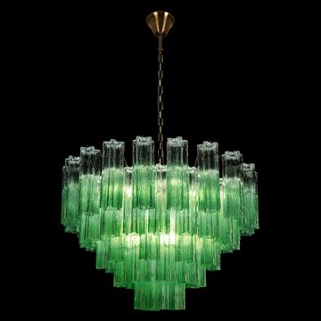 Подвесная люстра 18*Е14 10580/800 Clear green зеленый градиент Murano LOFT IT