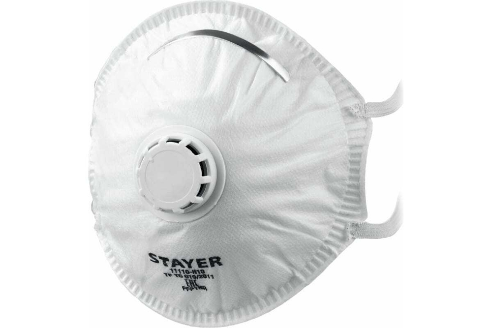 Коническая фильтрующая полумаска STAYER KV-99 FFP3 с клапаном 11110-3_z01