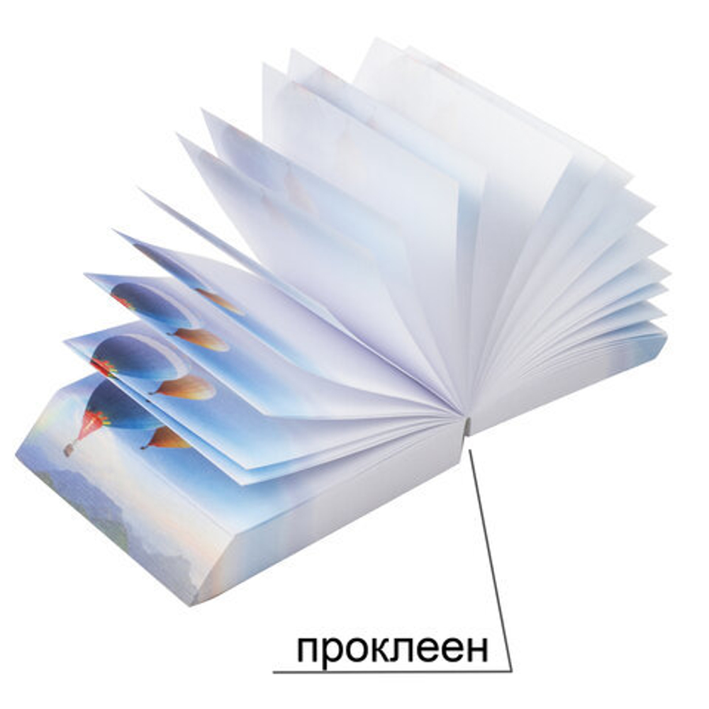 Блок для записей BRAUBERG проклеенный, косой срез 9х11 см, 300 листов, ДЕКОРАТИВНЫЙ, 5 дизайнов ассорти, 123233