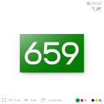 Номер на дверь 659, табличка на дверь для офиса, квартиры, кабинета, аудитории, склада, зеленая 120х70 мм, Айдентика Технолоджи