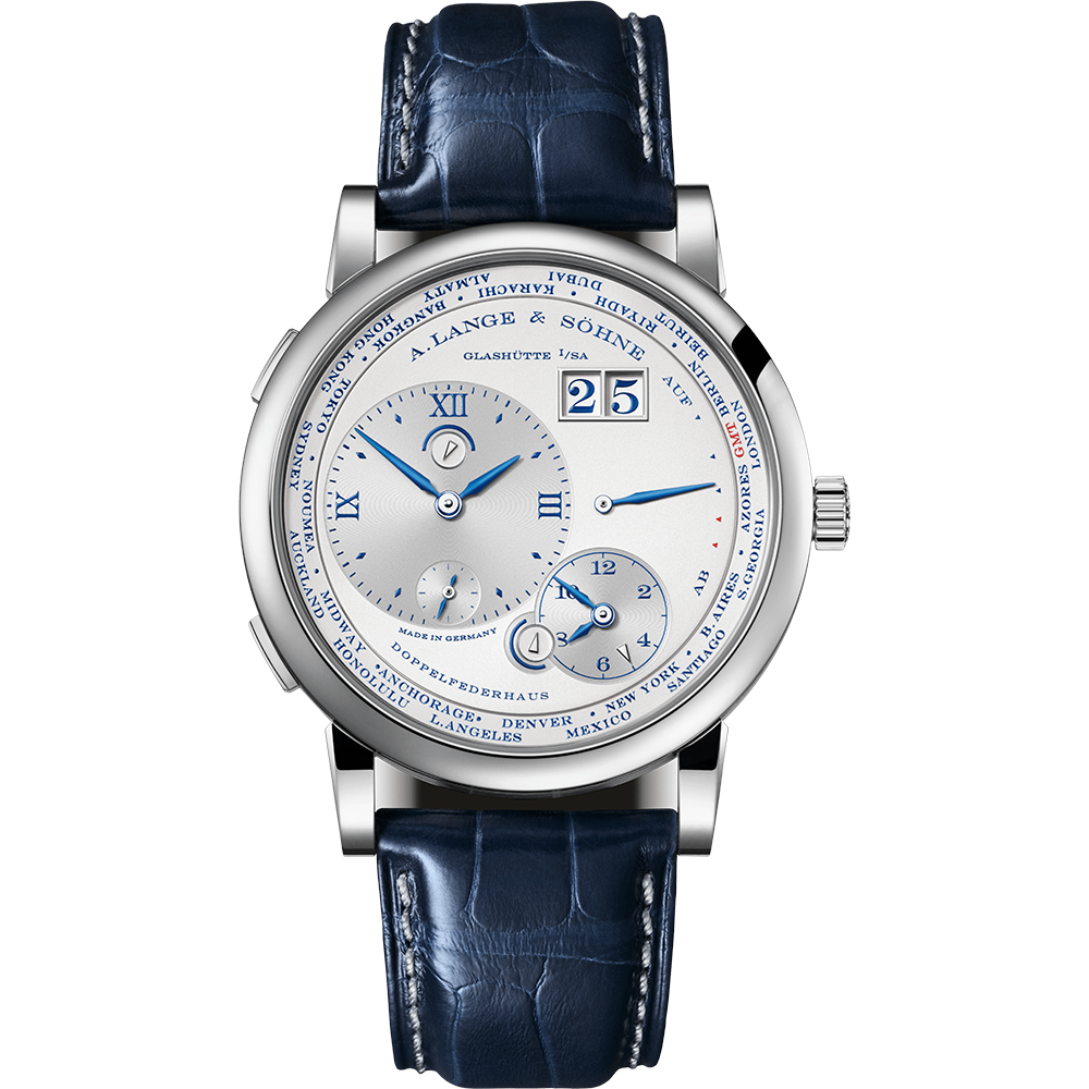 A. Lange &amp; Sohne Lange 1 Time Zone “25th Anniversary” Limited to 25 timepieces in White Gold