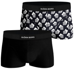 Боксерки теннисные Bjorn Borg Core Trunk 2P - black/print