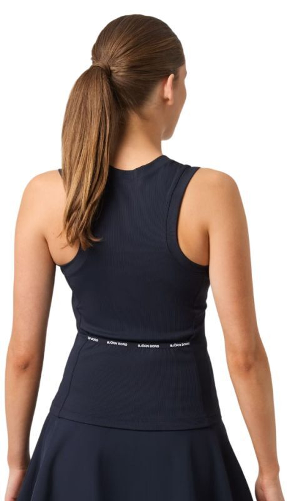 Женский топ теннисный Björn Borg Ace Pocket Ribbed Tank - небесный