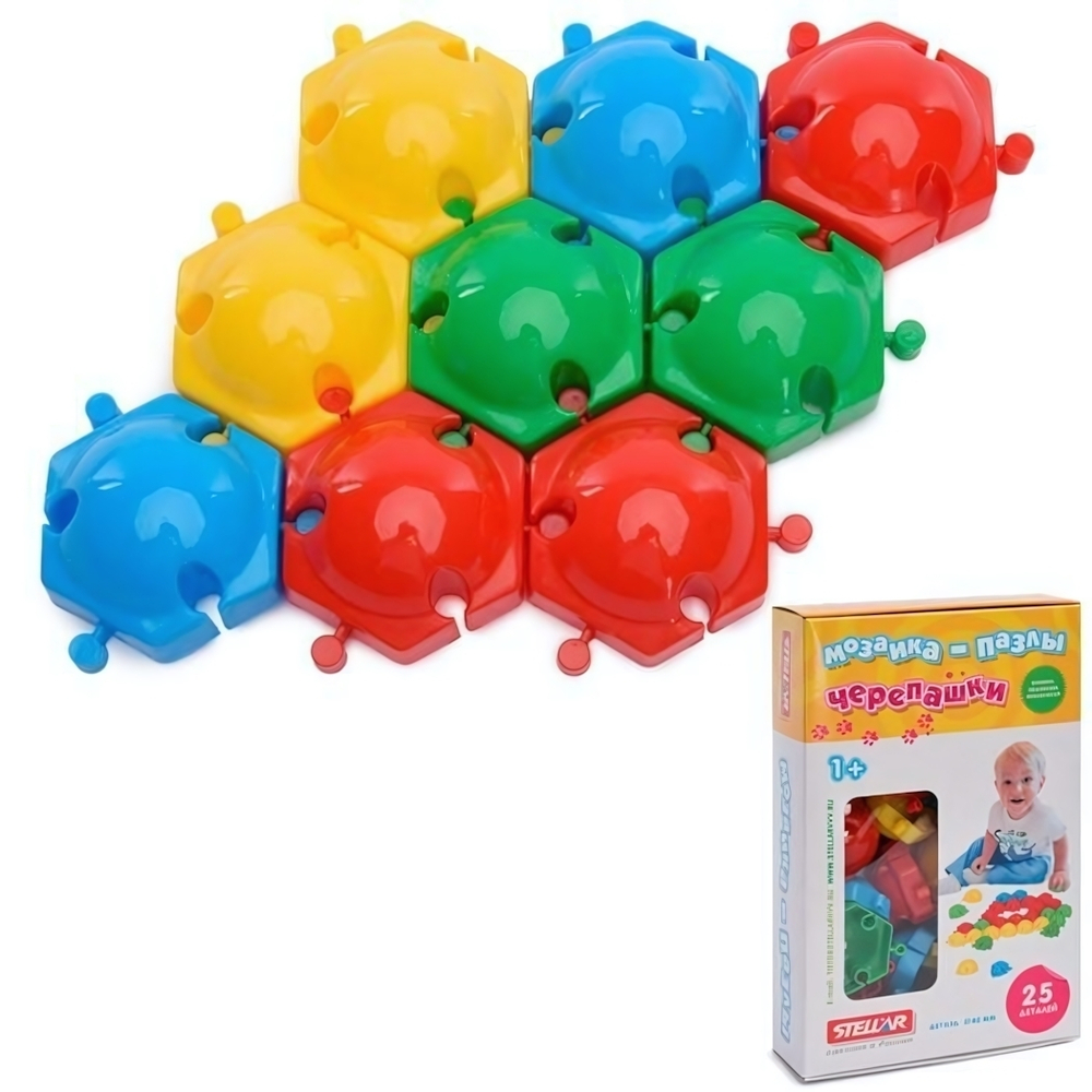 Мозаика пазлы "Черепашки" (d.=40мм./25шт.) (Стеллар)