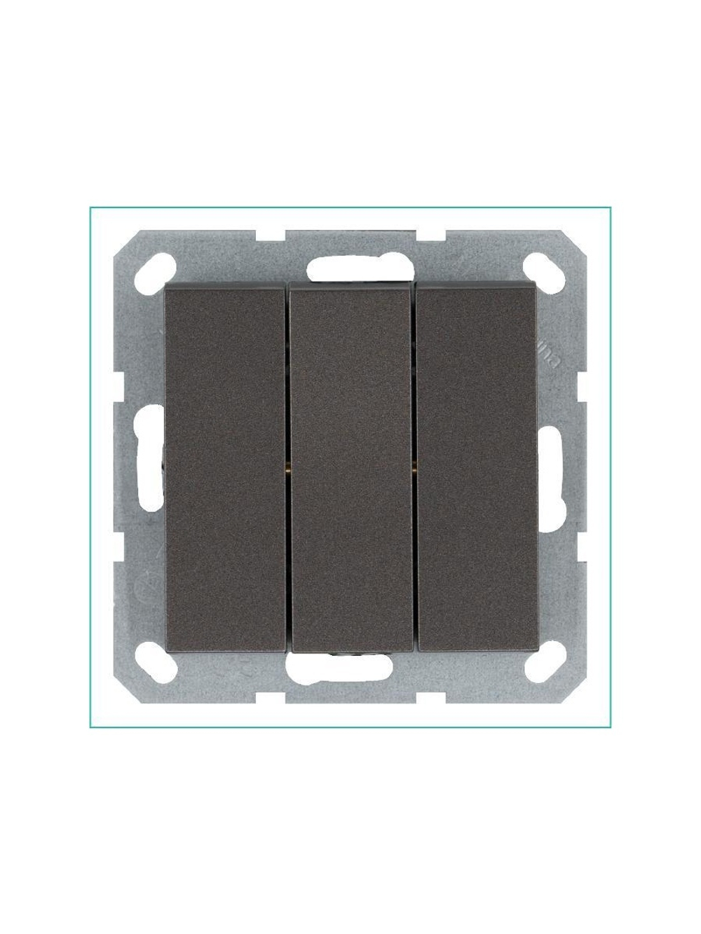 Выключатель 3-кл. 10А IP20 механизм мокко Jasmart G3031Z
