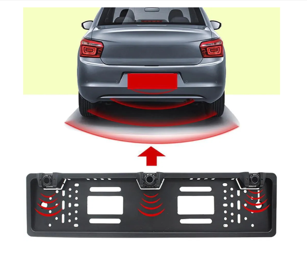 Авто камера заднего вида XPX-808 в рамке+парктроник