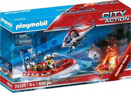 Конструктор Playmobil City Action - Пожарная команда с лодкой и вертолетом Плеймобиль 70335