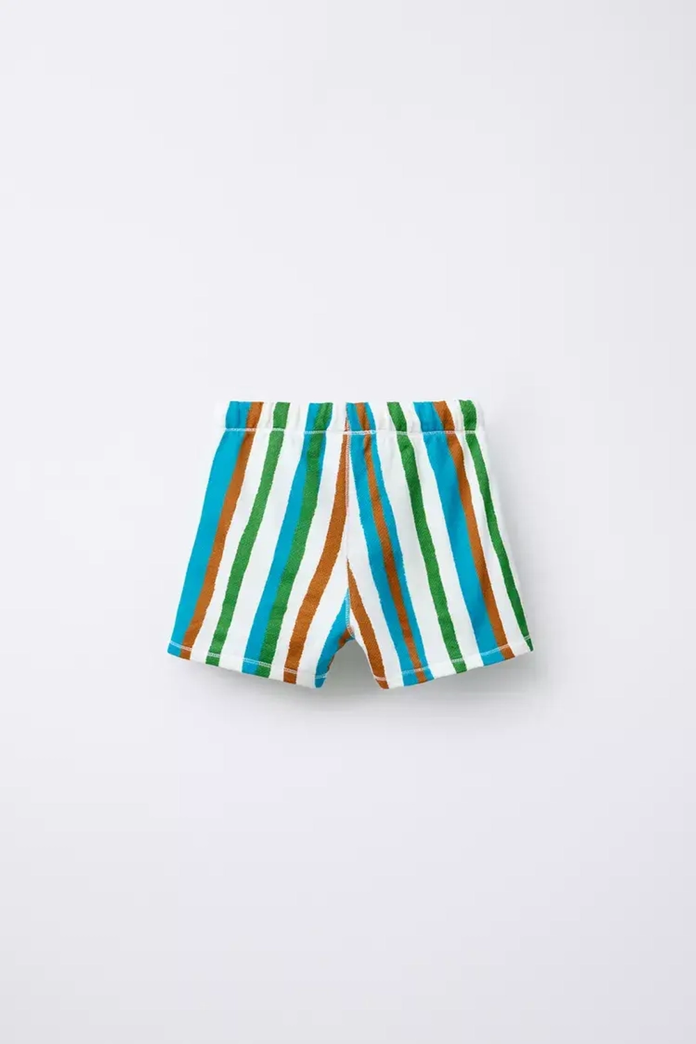 ZARA ШОРТЫ В ПОЛОСКУ С НАШИВКОЙ, РАЗНОЦВЕТНЫЙ