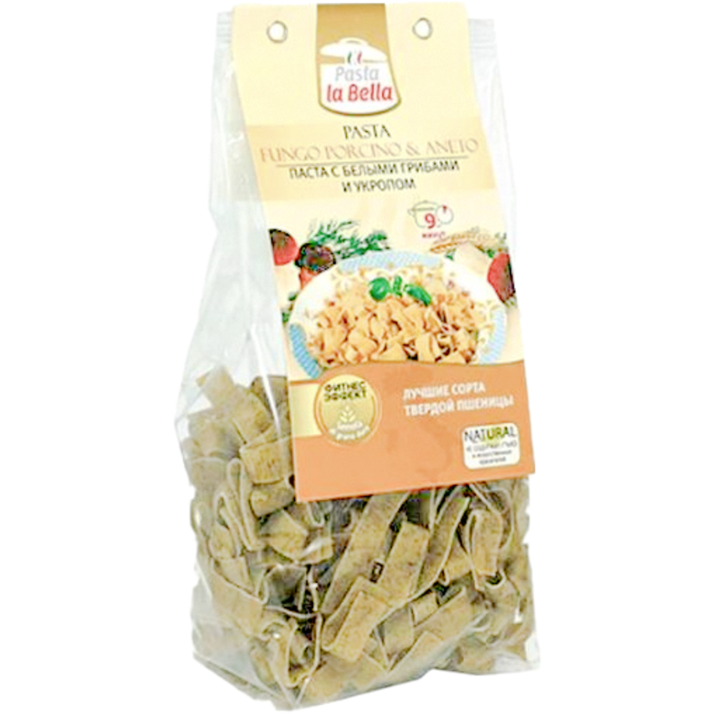 Макароны паста с белыми грибами и укропом PASTA LA BELLA 250г