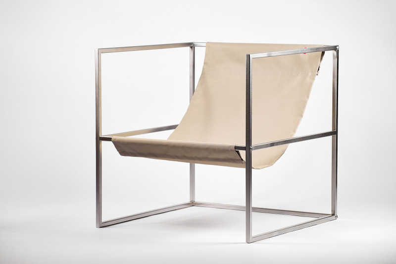 Уличное кресло TESS Outdoor Chair stainless / olive beige textile (Up!Flame)