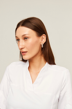 Топ медицинский женский Ньюлук, кремовый