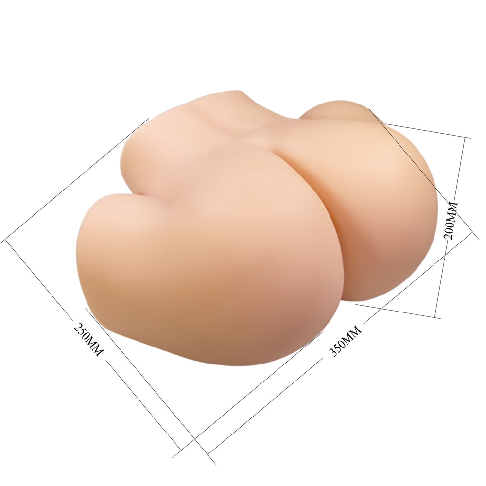 Телесный мастурбатор Vivian с 2 любовными тоннелями (Цвет: телесный)