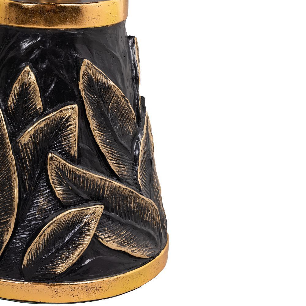 Столик декоративный Арт Leaves Gold Черный