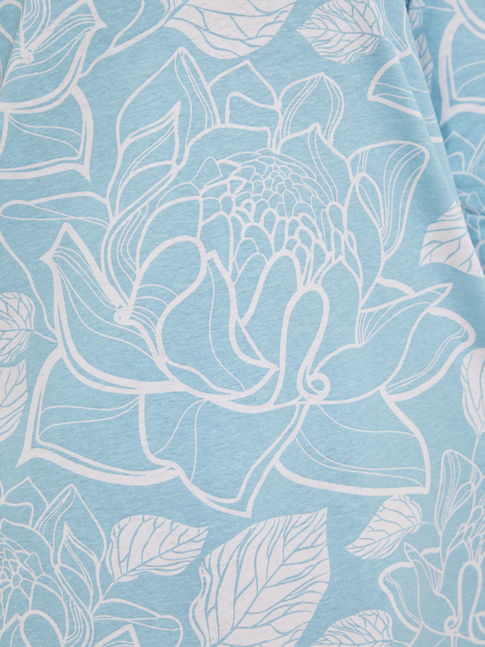 Ночная сорочка С-008/голубой-кувшинка