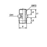 Штуцер ORFS 13/16 - NPT 3/4