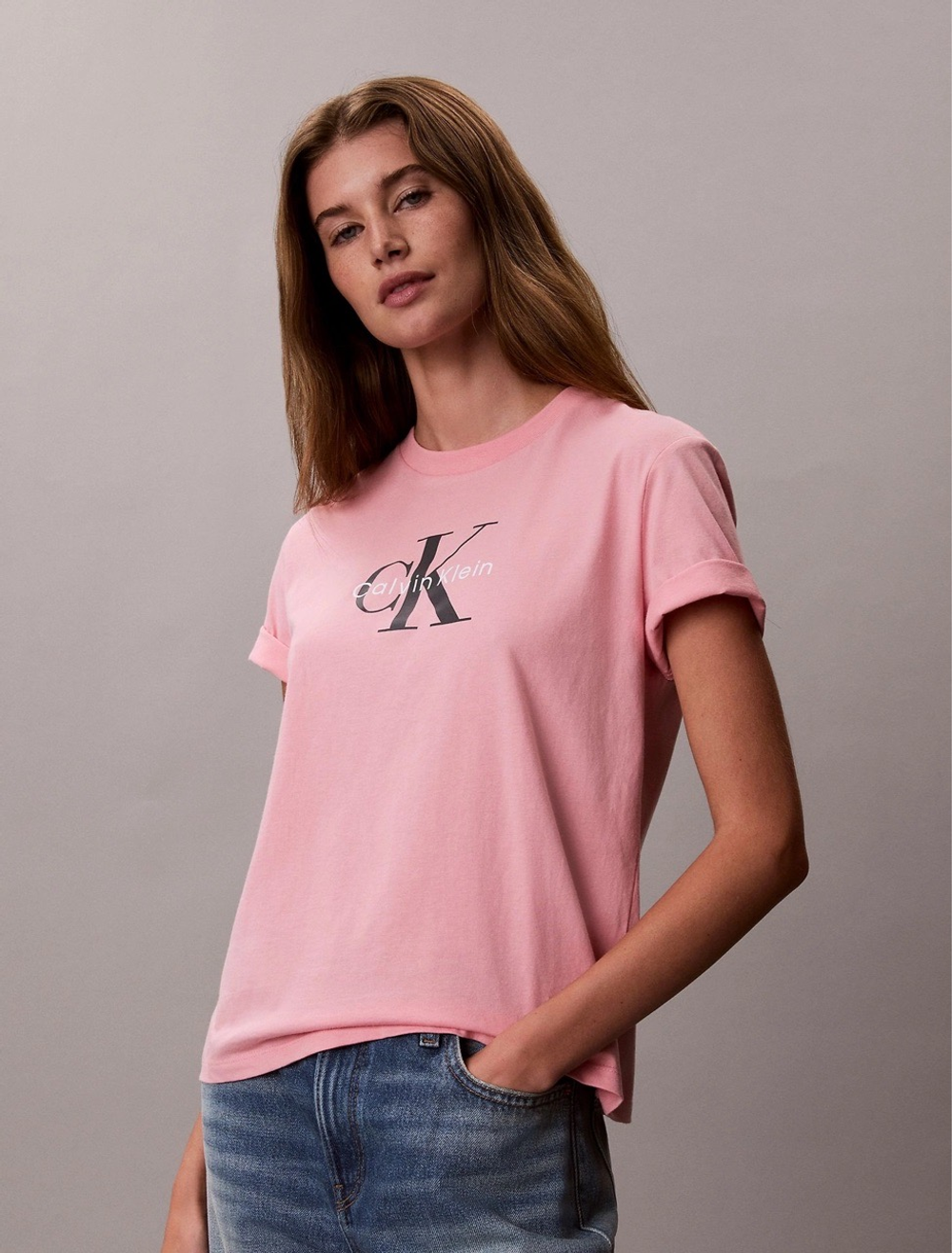 Футболка Calvin Klein Monologo Tee Soft Berry