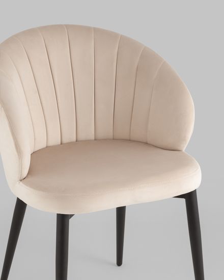 Стул Lastura велюр молочный