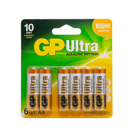 Батарейка GP Ultra 15AU4/2-CR6, типоразмер АА, 6 шт