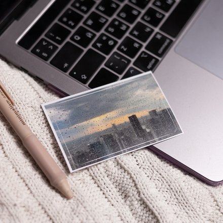 Наклейка на карту "Дождливо" 💳