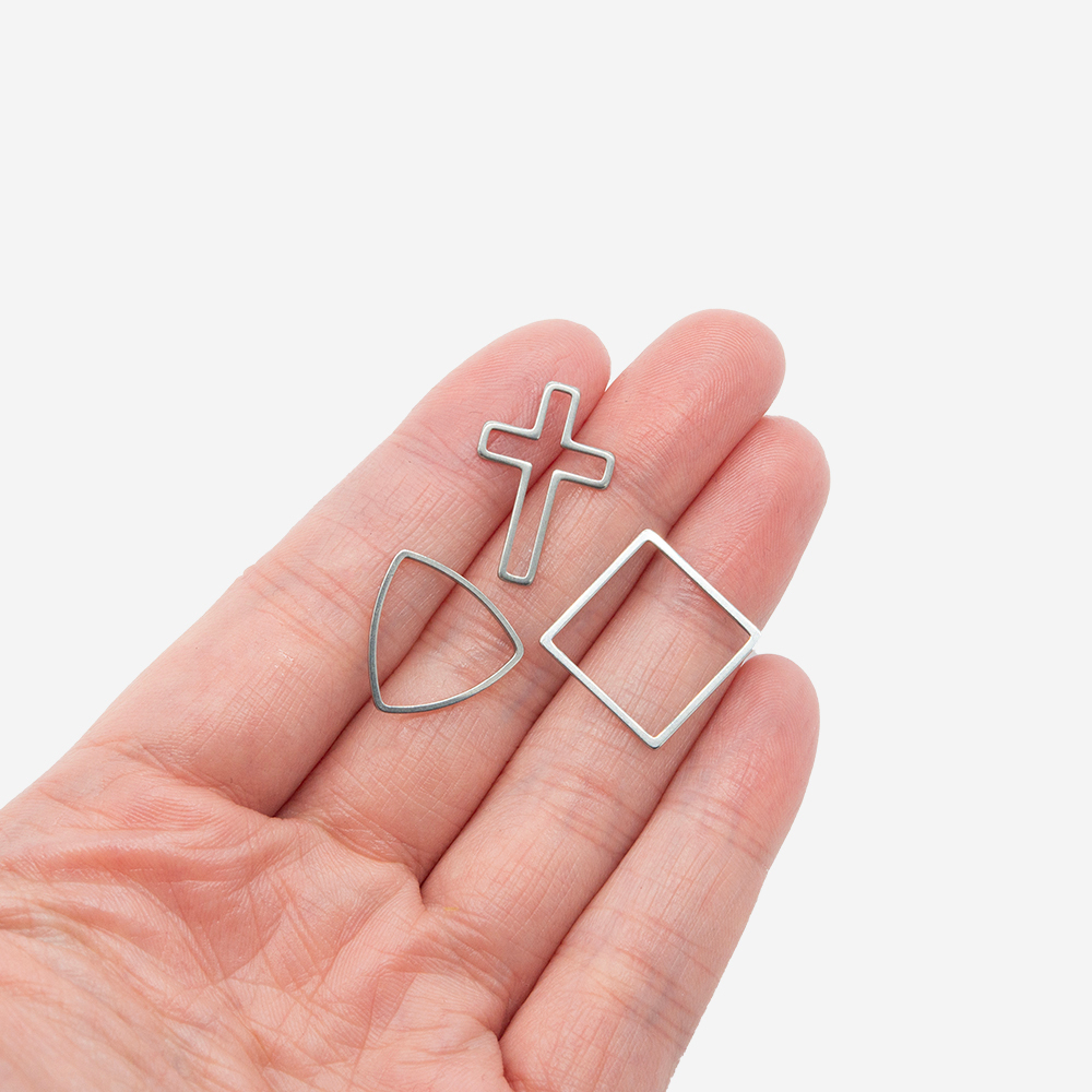 Подвеска-коннектор "Крест", 20,5*13,5мм, сталь