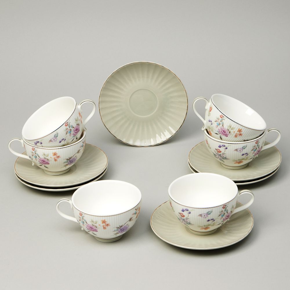 ЧАЙНЫЙ НАБОР LEFARD "ВРЕМЕНА ГОДА" НА 6 ПЕР. 12 ПР. 250 МЛ СЕРЫЙ