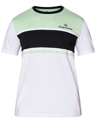 Мужская теннисная футболка Sergio Tacchini Arpa - белый/бежевый