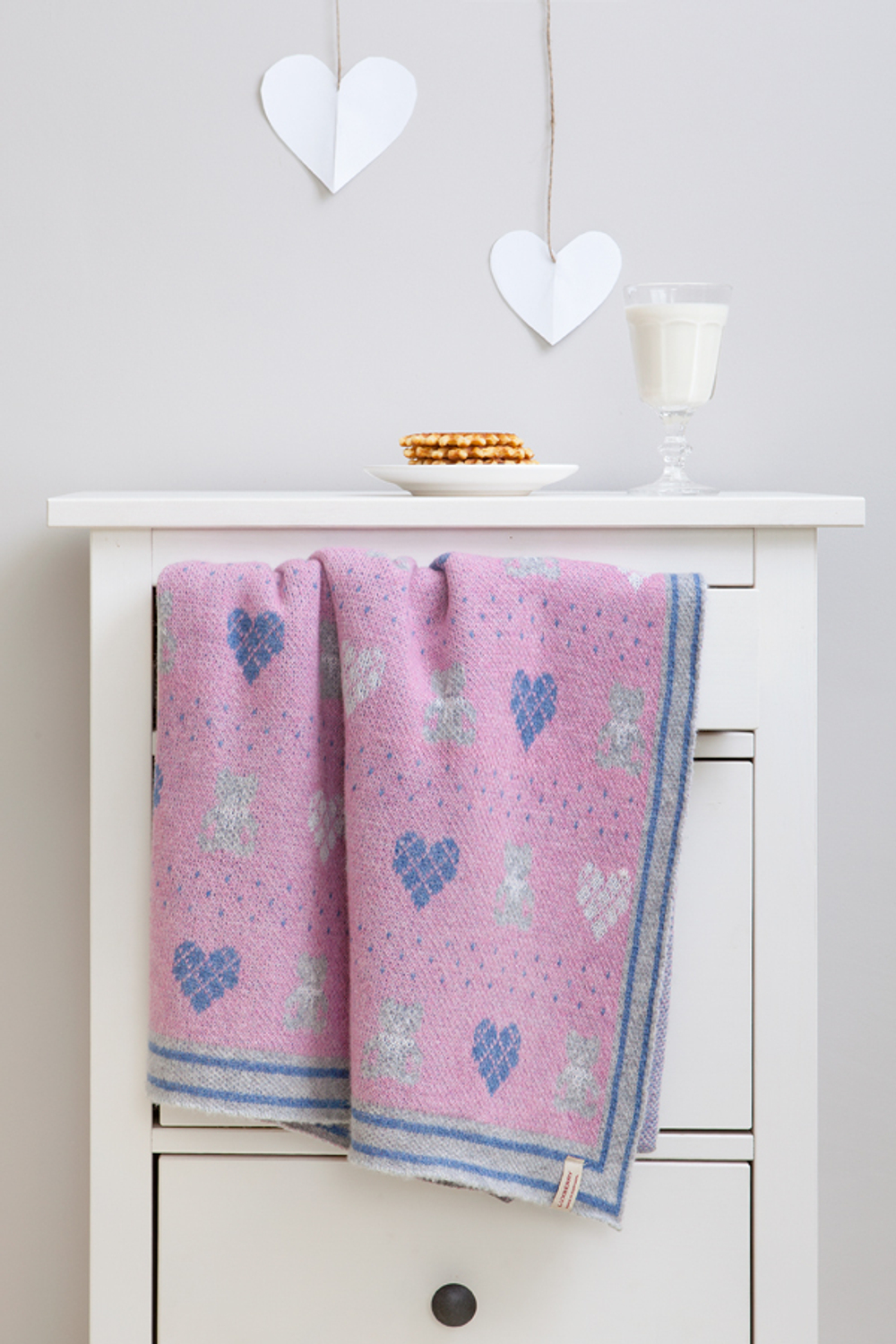 Элитный плед детский Lux Bear розовый от Luxberry Португалия