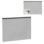 Папка-конверт СЕКЬЮРИТИ на молнии А4 (230х333 мм), ПВХ, непрозрачная, серая