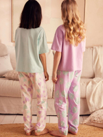 Пижама для девочки Next Q96-896, 2 шт., Салатовый, Розовый