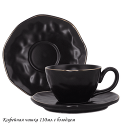 Lenardi 118-019 Кофейная чашка 110 мл МАРОККОс блюдцем в под.уп.(х36)Фарфор