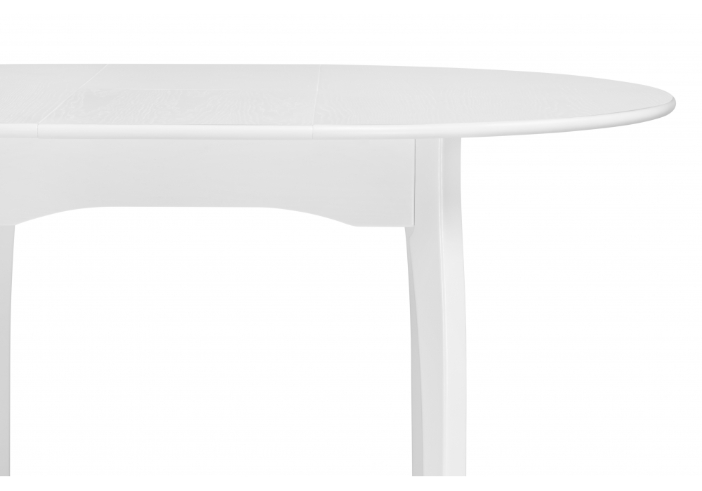 Стол деревянный Woodville Распи круглый 90(120)х90х76 белый