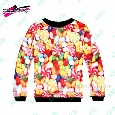 Толстовка детская с принтами конфет-леденцов