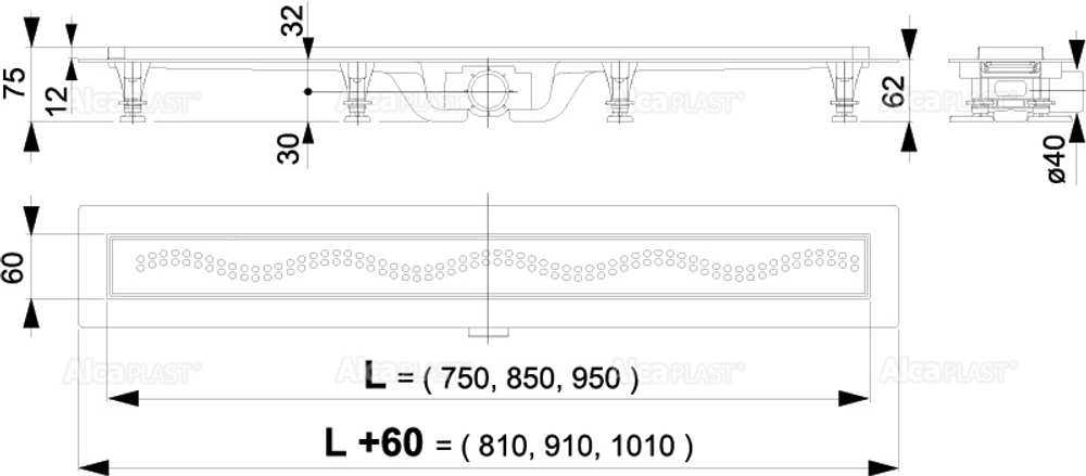 Душевой лоток AlcaPlast APZ8-550M Simple