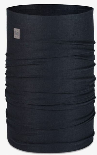 Тонкая зимняя бандана-труба Buff Thermonet Solid Black Bike Collection