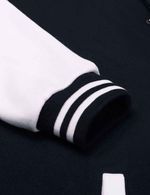 Бомбер темно-синий рукав фото