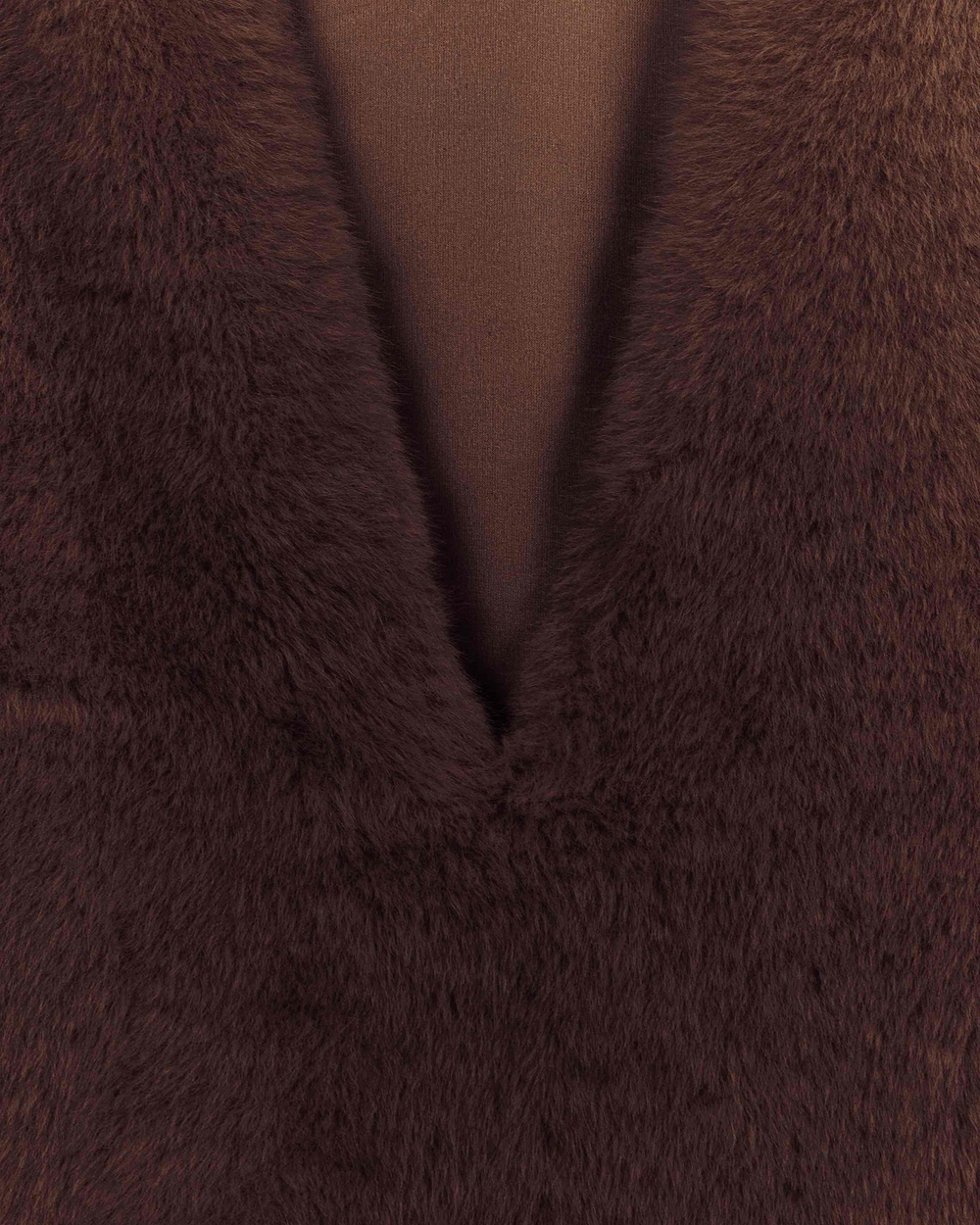 Платье мини из меха