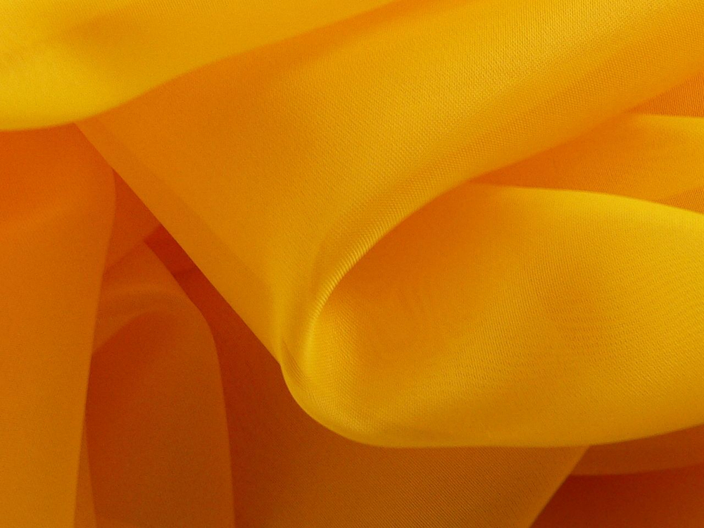 Ткань Вуаль однотонная  апельсин арт. 324908