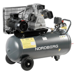 NORDBERG (NCP100/580) Компрессор поршневой с ременной передачей 380В, ресивер 100л, 580л/мин