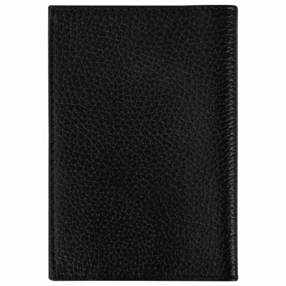 Обложка для паспорта натуральная кожа флоттер, "PASSPORT", кожаный уголок, черная, BRAUBERG, 238192