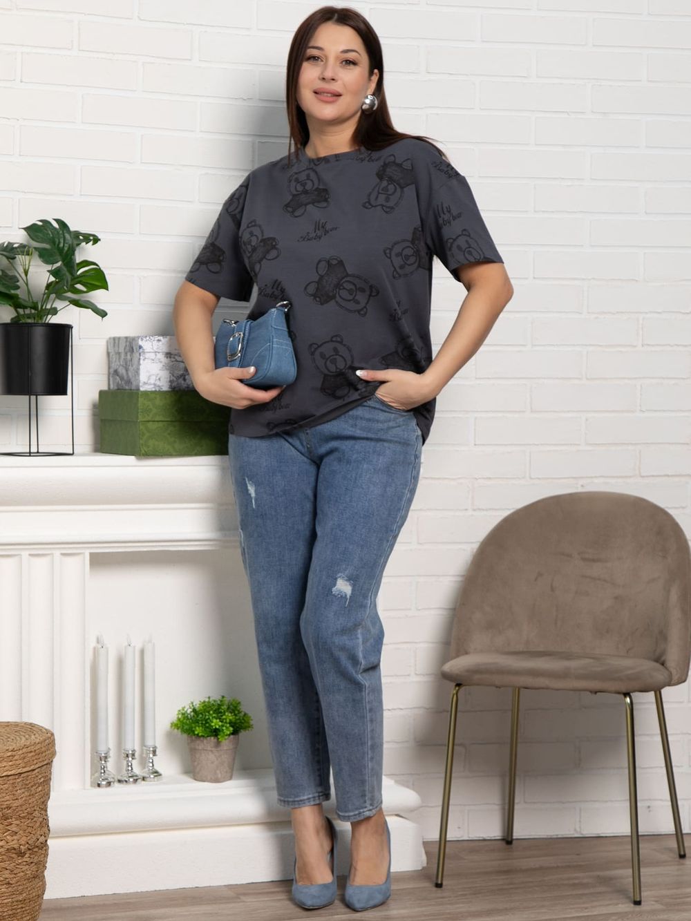 Футболка Бриса (графит) Б15369-20М LT Collection