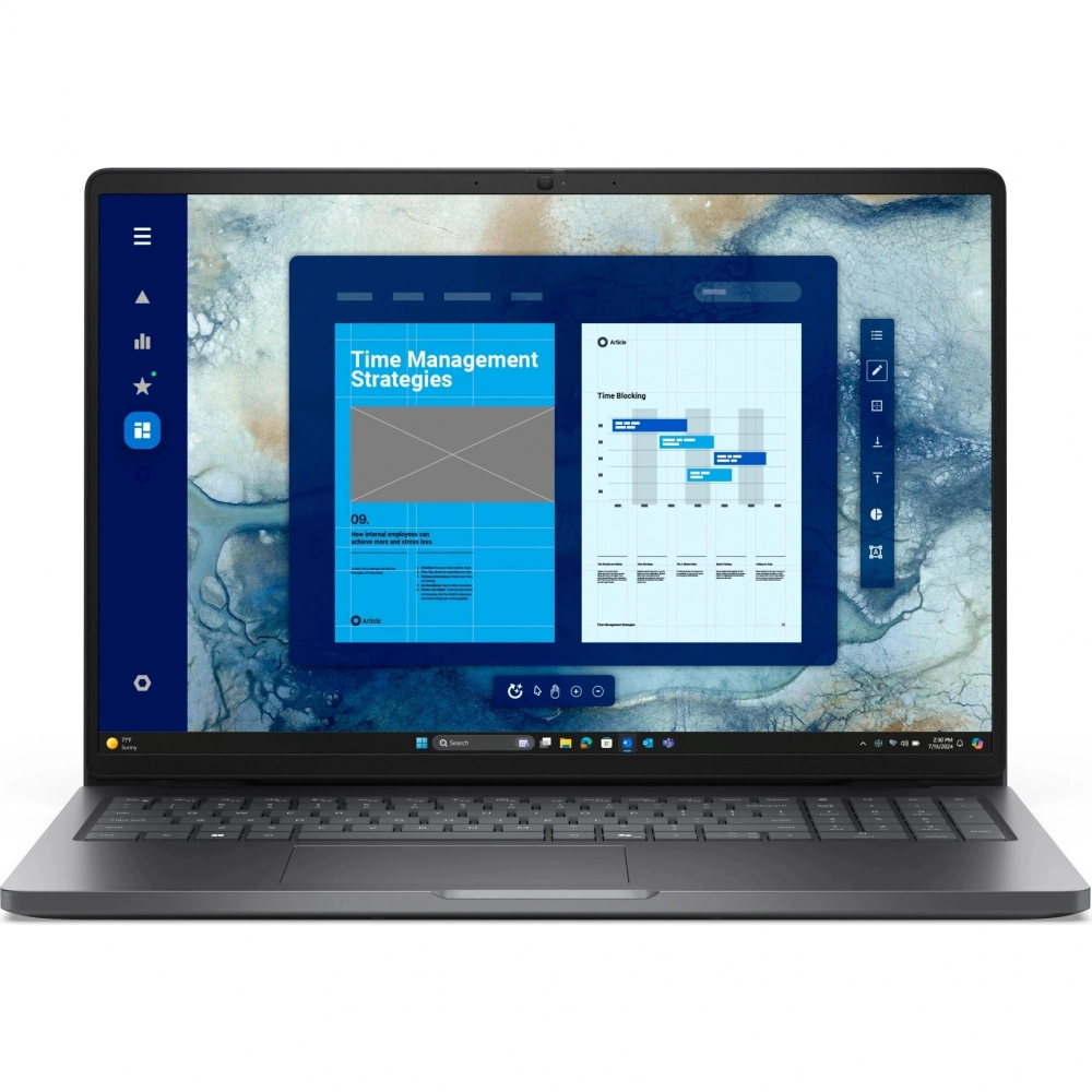 Ноутбук Dell Pro 16 Core Ultra 7 255U 16Gb SSD512Gb Intel Graphics 16" IPS FHD+ (1920x1200) Linux grey WiFi BT Cam (PRO16-7655)