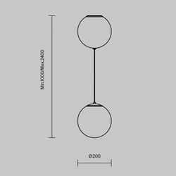 Подвесной светильник Maytoni Twins MOD427PL-L20B3K