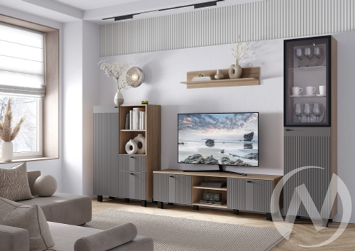 Гостиная "Олива" (дуб каньон/MF14 муссон софт)