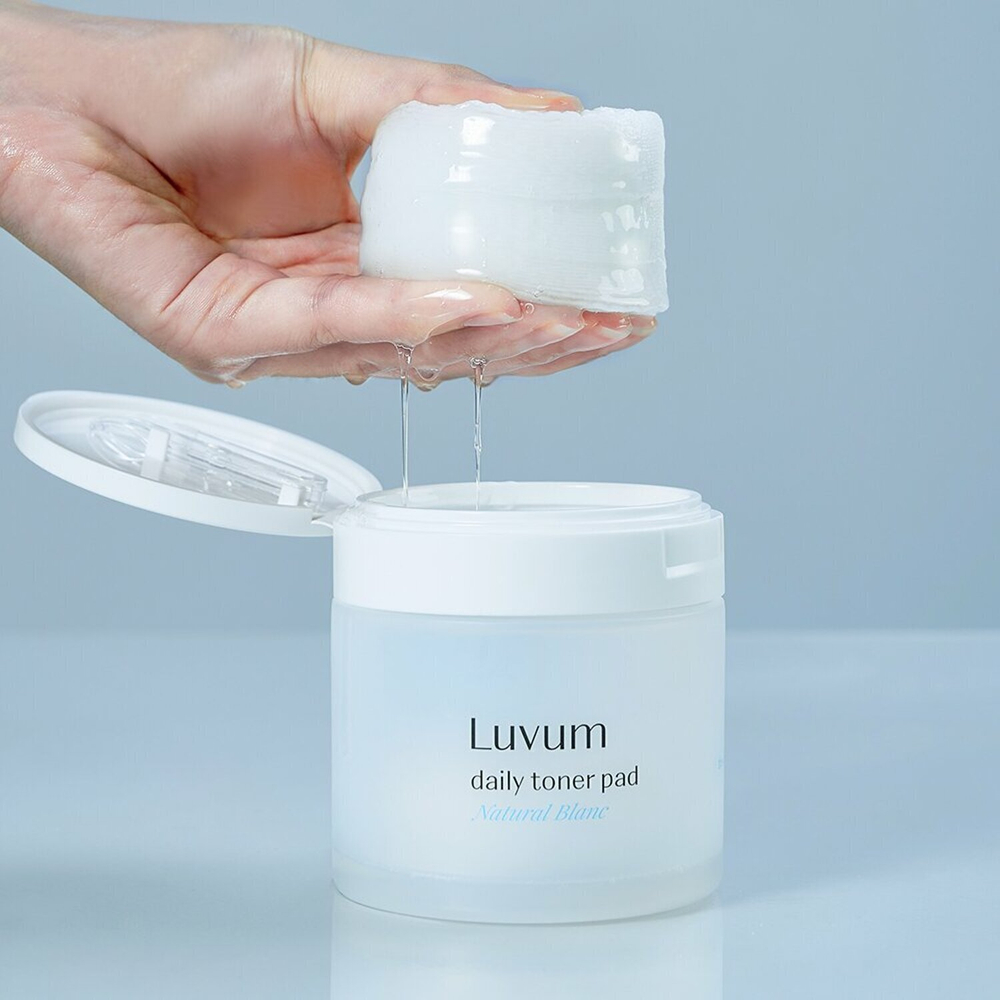 LUVUM Тонер-пэды увлажняющие Natural Blanc Daily Toner Pad (130 мл, 60 шт)