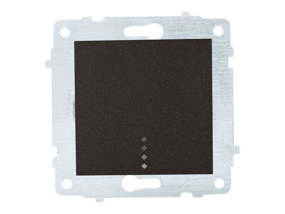 Выключатель 1-кл с индикацией OVIVO 10А черный металлик 600-000217-201