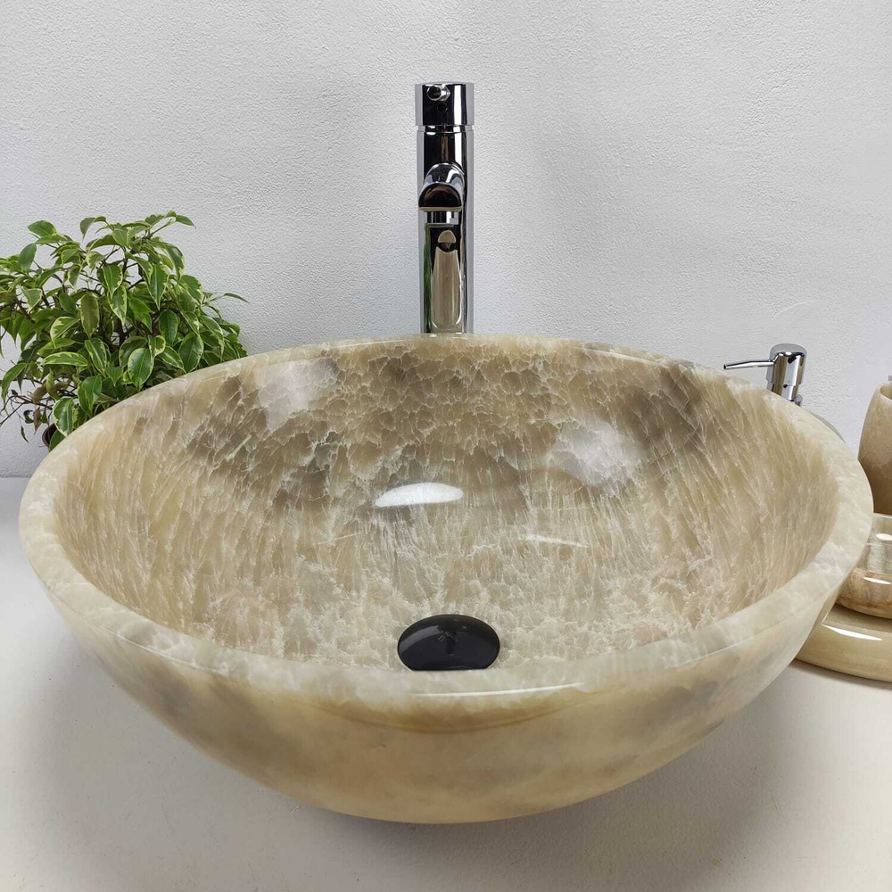 Раковина из оникса Bowl Grey Medium TinLip BO-61089 45*45*17