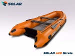 Лодка надувная моторная solar-420 strela jet tunnel