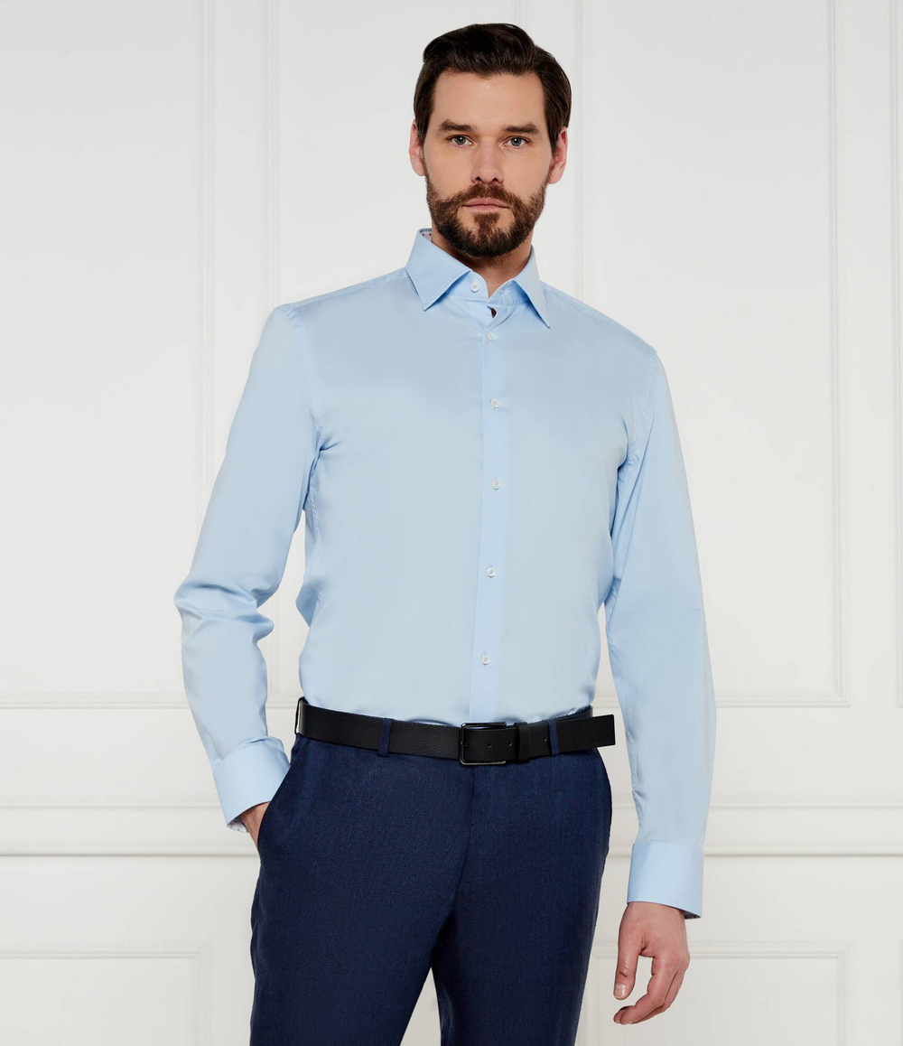 Рубашка H-HANK-kent-C3-214 BOSS BLACK - голубой(50538949)